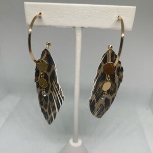 New CATO, earrings, animal print design